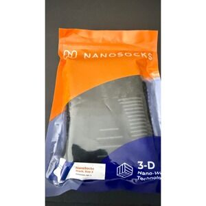 NanoSocks Compression Socks 3-D Nano-Weave Technology Black Size 2